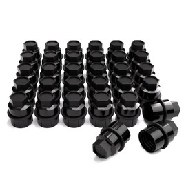 LILJUECE 32pcs Lug Nut Covers - (OE:15646250) M27-2.0 Thread 22mm Hexagon 40mm Height Compatible with Full Size Trucks