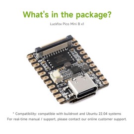 LUCKFOX Pico Mini(B) with 128MB Flash, RV1103 Linux Micro Development Board with ARM Cortex-A7/RISC-V MCU/NPU/ISP, 64MB DDR2, with Camera Port, Micro TF Card Slot, Used for Various Intelligent Devices
