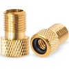 MEAJOO 2PCS Brass Presta Valve Adapter, Convert Presta to Schrader