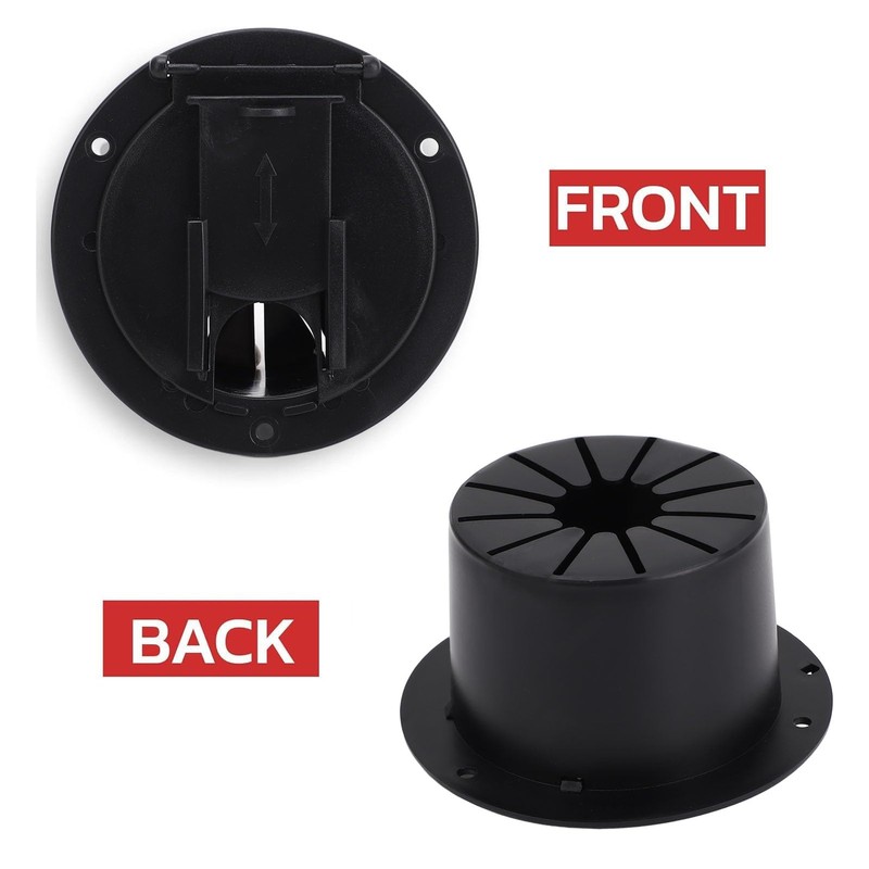Round Cable, Snap On Cover, Made of ABS, Fits 2-3/4