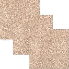 Siser EasyPSV Glitter Permanent Self Adhesive Craft Vinyl 12" x 12" Sheets 3 Pack (Glimmering Gold)