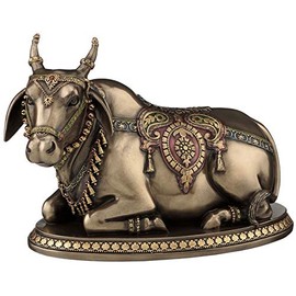 Veronese Design Nandi The Gatekeeper of Shiva and Parvati Statue Sculpture 4.9" Tall