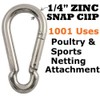 Pulleys & Zinc Carabiner Snap Clips Netting Baseball Batting Cage