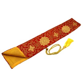 JomMart HB0491 Katana Bag, Red Base, Lotus, Large, 53.1 inches (135 cm), Storage and Storage of Japanese Swords, Imitation Swords, Bamboo Swords, Cosplay