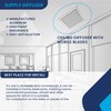 Aluminum 1-Way Vent Cover: Adjustable Curved Blade Air Supply HVAC