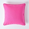Homescapes - 100% Cotton Plain Cerise Cushion Cover - 45