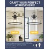 kudos Seeded Glass Pendant Light Kitchen Island, Adjustable Cord, Black
