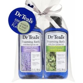 Dr. Teal's (2) Dr. Teal's Foaming Bath W/ Pure Epson Salt.  Travel/Gift. 6 OZ.