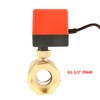 1pcs DC 12V G1-1/2" DN40 2 Way Brass Motorized Actuator