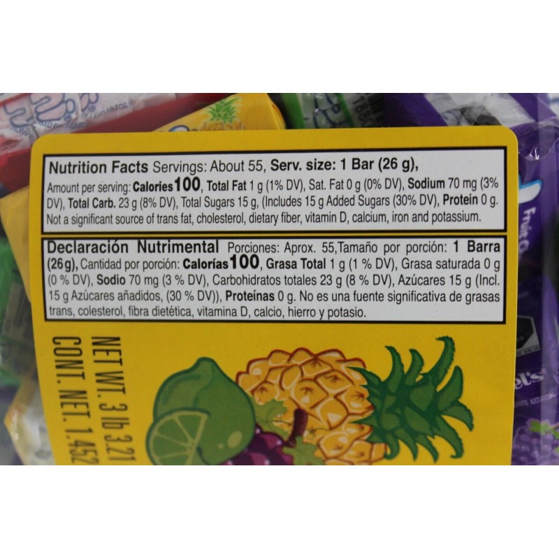 Canel's TUENI Fruit Chews Candy 55 Count Jar