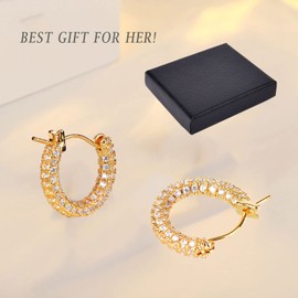 BTDAO Twisted Hoop Earrings 14K Gold Plated Gift for Girls Wife Mother| Light Weight Earrings Gift for Women Christmas Gift