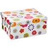 Zeller 17574 Cardboard Storage Box, Blue Stripes, Decorated, Approx. 33 x