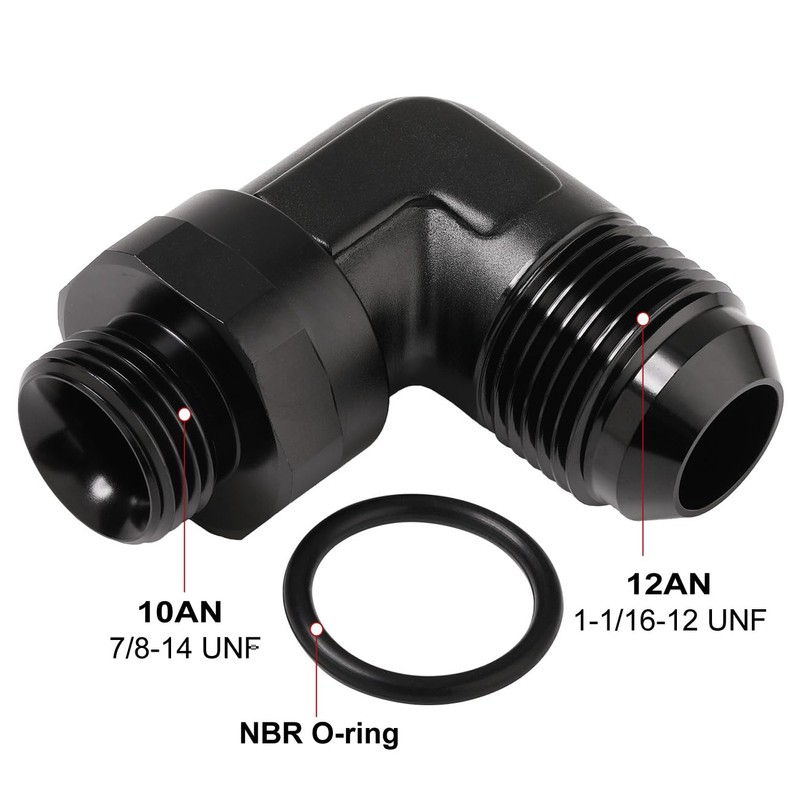 Podavelle 12AN Male Flare to 10AN -10 ORB O-ring Boss