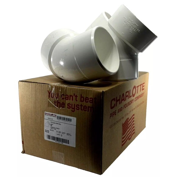 Charlotte Pipe (Box of 3) Charlotte 6" 45° Street Elbow