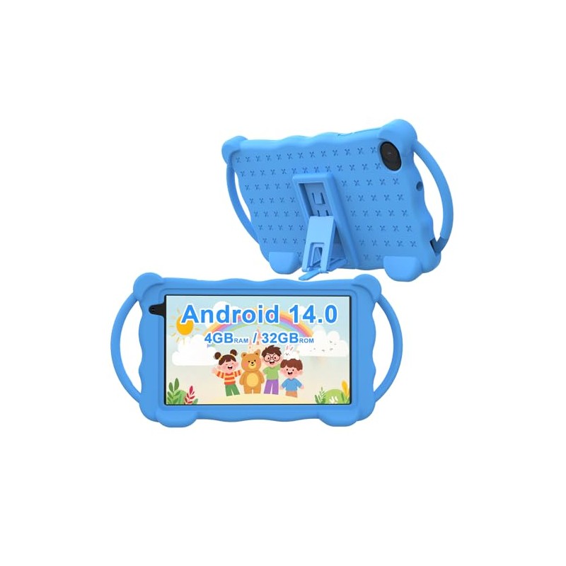 Vyrolinia Kids Tablet 7 inch Android 14.0 for Toddler, 4GB