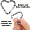 12 PCS Star Heart Carabiner, Keyring Clip Quick Release Keychain