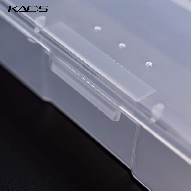 KADS Plastic Transparent Empty Nail Storage Box Manicure Equipment Decoration