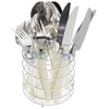 Gibson Sensations 16-Piece Stainless Steel Flatware Set with Metal Caddy