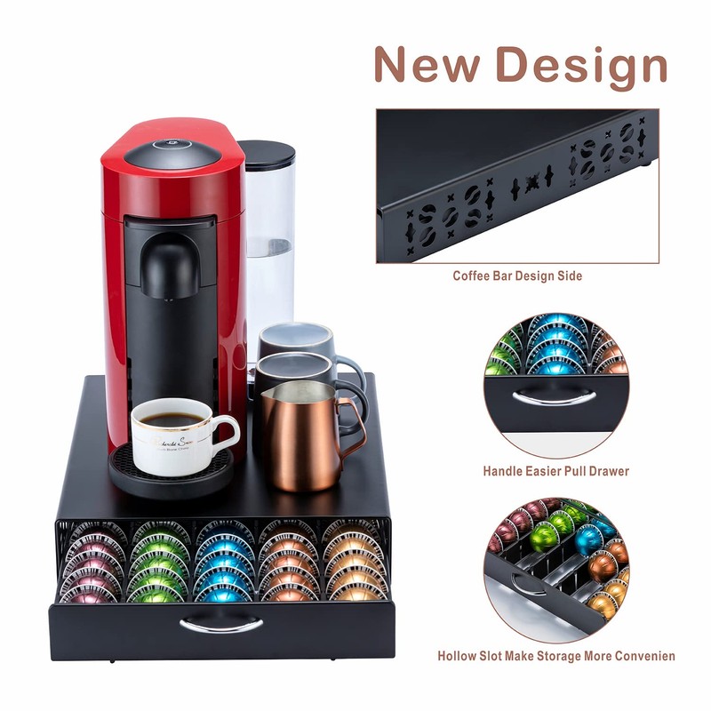 FlagShip for Nespresso Pod Holder Vertuo Capsule Storage Pod Organizer