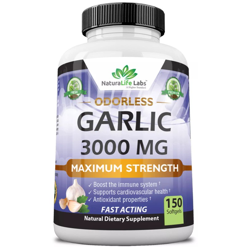 NaturaLife Labs Odorless Pure Garlic 3000 mg per Serving Maximum