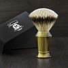 Silver Tip Badger Hair Shaving Brush in Imitation Horn Shaving