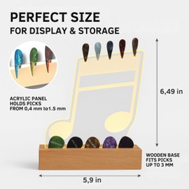BOGAZNET Note Shape Guitar Pick Holder – Stylish Display Case and Organizer Gift for Guitar Players Unique Music-Themed Accessory for Picks Cool Present for Electric or Acoustic Lovers