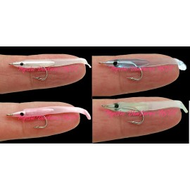 Unbranded 12ct 1-1/2" PRE-RIGGED #10 Crappie Panfish Soft Minnow Fry Jigs YOU PICK COLOR - Red