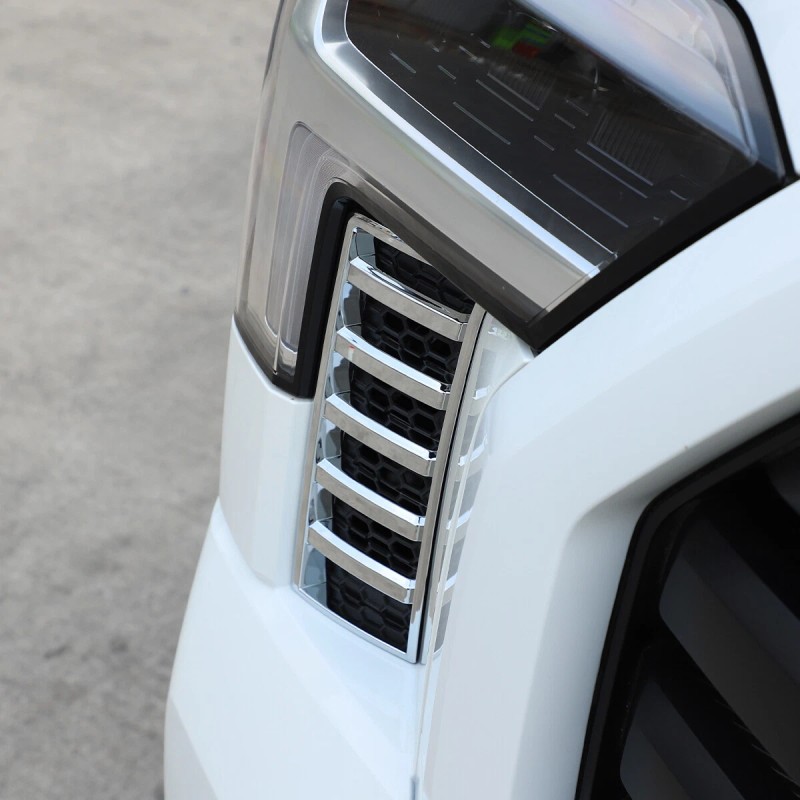 MXtech-23 Chrome Front Headlights Grille Vent Trim Cover Frame for