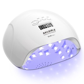 NAILGIRLS 150W UV LED Nail Lamp with Auto Sensor - Fast Curing Gel Polish Acrylic Nail Dryer, UV Nail Light 4 Timer Settings, 36 LED Beads and Automatic Sensor for Home Salon Use
