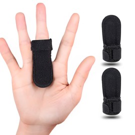Pack of 2 Finger Splints, Adjustable Finger Support, Finger Stabiliser with Built-in Aluminium Strap for Broken, Sprains, Arthritis, Tendonitis and Swollen Fingers, Finger Splint