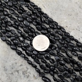 Black Tourmaline A Grade Nuggets 6x8mm