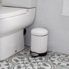 FurnitureXtra™ Classic Style Powder Coated Soft Close Pedal Bin, Plastic