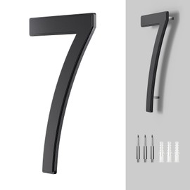 Large Black Metal House Numbers,House Address Numbers for House，Floating Mount Or Flush Mount Home Door