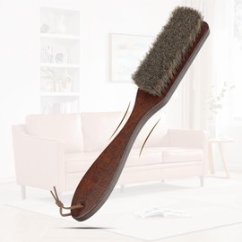 100% Horsehair Upholstery Brush for Cloth Lint Removal with Wood Handle Natural Horsehair Bristles Felt Brushes Horse Cleaning for Felt Cowboy Hat/Shoes/Cloth/Furniture Suit/Hat/Couch/Furniture/Bed