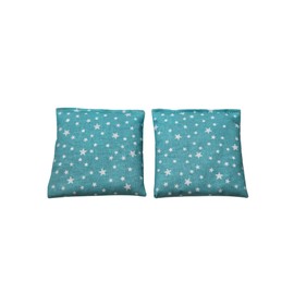 Mikrowellensack, 100 % Bio-Baumwolle, Wärme- und Kältespeicher für die Hände, 10 x 9 cm, 2 Stück (Herzen lila)