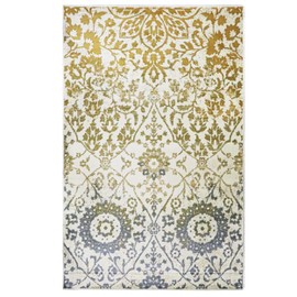 Superior Indoor Area Rug, Jute Backing, Floral Damask Floor Decor for Office, Living Room, Dining, Kitchen Floors, Bedroom, Entryway, Modern Rugs, Pendleton Collection, 8' x 10', Ivory