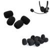 20 Pcs Foam Mic Cover,30x22x8 mm Black Mini Microphone Headset