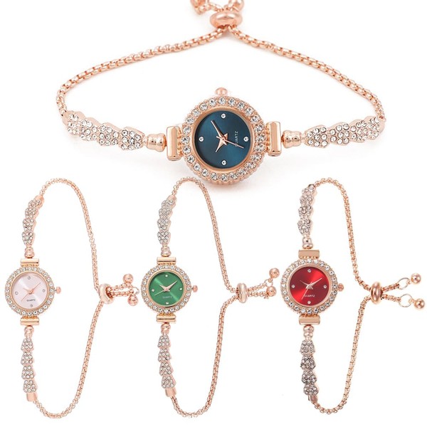 CdyBox Watches Women Diamonds Bracelet Dress Watch Analog Quartz Wristwatch