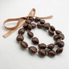 Hawaiian Dark Brown Kukui Nut 32" Lei Necklace Graduation Luau