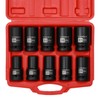 CASOMAN 10PCS 1-Inch Drive Deep Impact Socket Set, Metric, CR-MO,