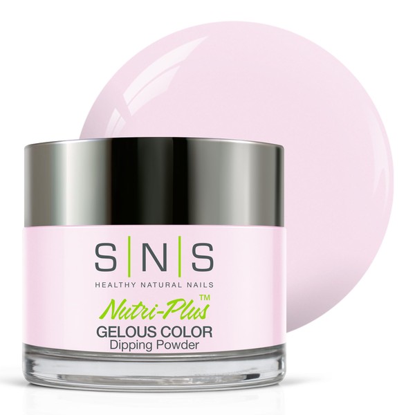 SNS Nail Dip Powder, Gelous Color Dipping Powder - Barely Blush (Natural, Nudes, Purple/Pastel, Cream) - Long-Lasting Dip Nail Color Lasts 14 Days - Low-Odor & No UV Lamp Required - 1oz