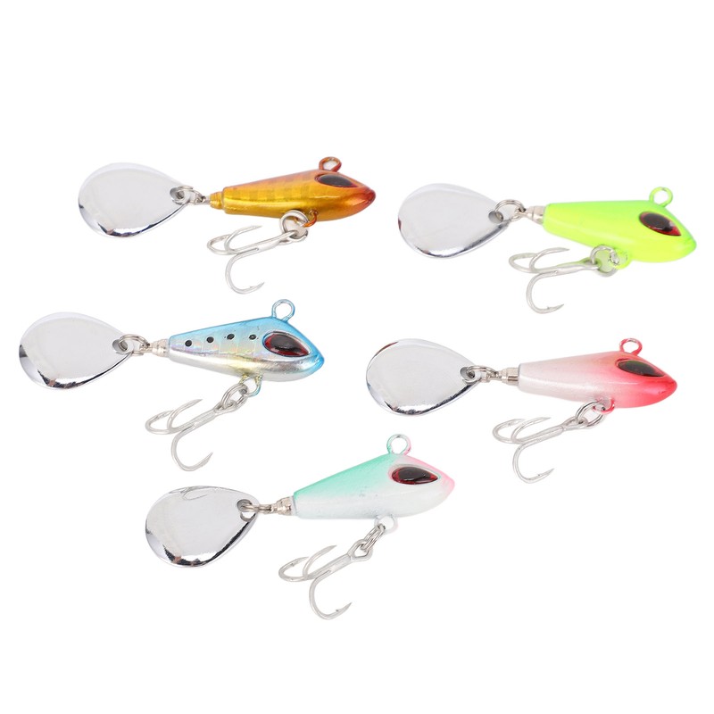 5Pcs 10g Metal Fishing Lures Baits Vib Sequins Fishing Lure
