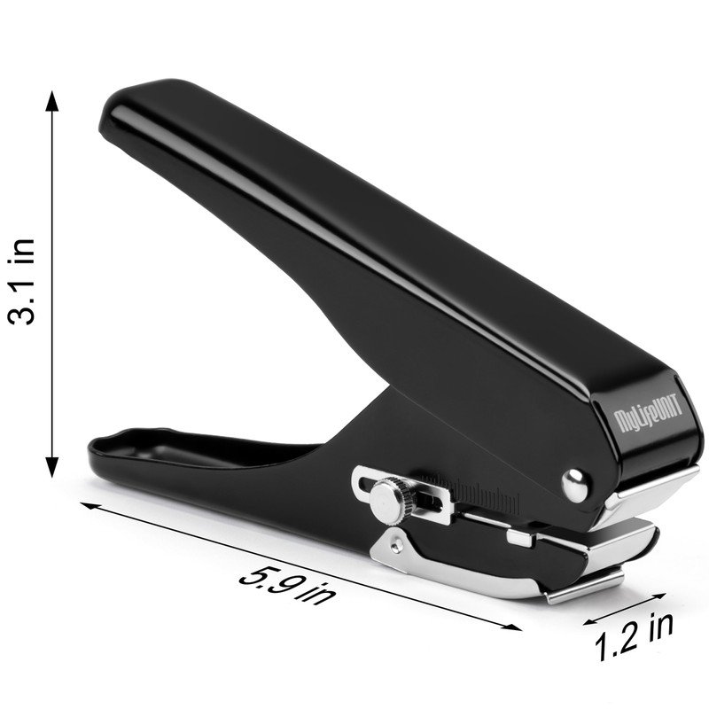 MyLifeUNIT Badge Hole Punch, Slot Puncher for Id Card, PVC
