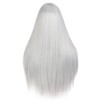 Lady Hanne Long Straight Wig With Bangs Grey Silvery Silky