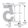 Brushed Modern House Number -6 Inch 152mm Height, Made of
