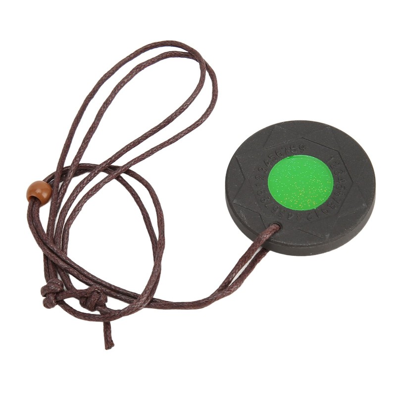 Volcanic Lava Energy Stone Pendant Green Core Promote Circulation Adjustable