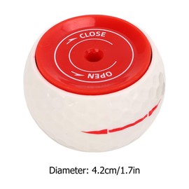 Putter Wheel Golf Ball, 1.7in Adjustable Putting Practice Ball with Hexagon Lock Key Red Sidewalls Putting Practice Ball Set for Golf Training Practice