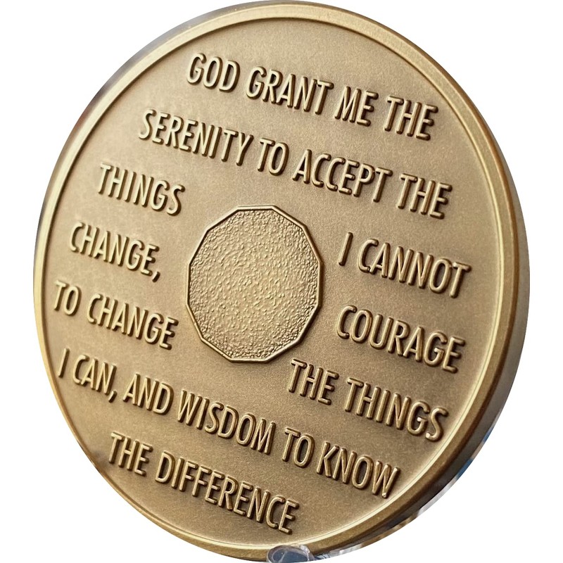 RecoveryChip 1 Year AA Medallion Large 1.5 Inch Heavy Premium