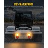 Partsam 4X 4 Inch Round Amber Strobe Lights 24 Diodes