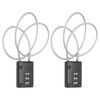 PATIKIL 3 Digit Cable Combination Lock, 2 Pcs Cable Lock